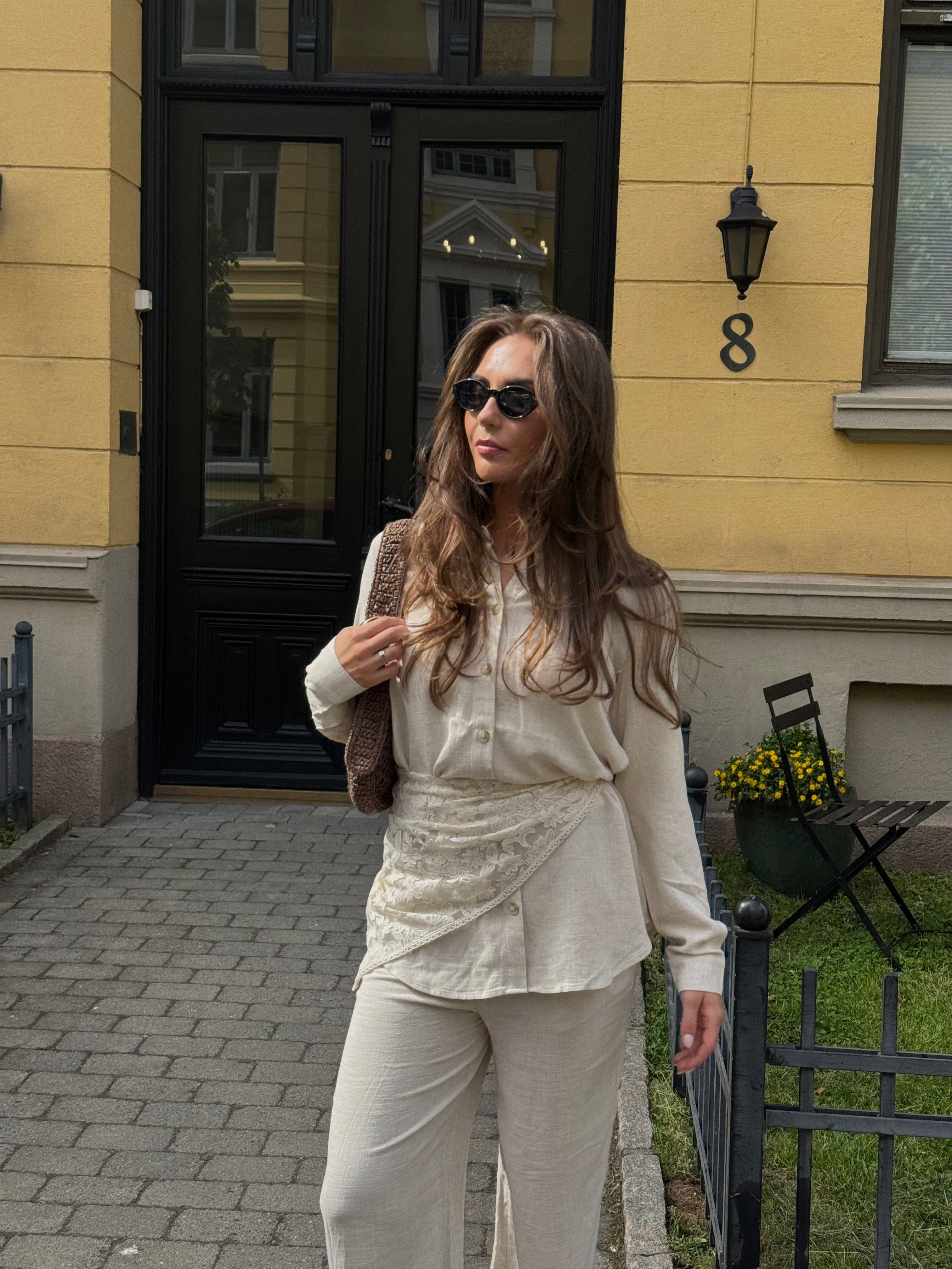 OBJSANNE Shirts - Sandshell